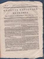 GAZETTE NATIONALE DE FRANCE 07 10 1794 - RUSSIE - ALLEMAGNE - JULIERS GILLET - JOURDAN - CONVENTION NATIONALE CARNOT - Kranten Voor 1800