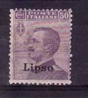 1912 - Colonia Italiana Egeo -Lipso - Francobolli D'Italia  - N. 7 - GI - Val. Cat. 5.00€ - Ägäis (Lipso)