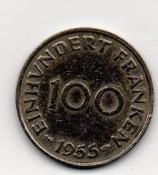 Ein Hundert  Franken  1955  Saarland  Sarre - 100 Francos