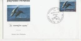 FDC  POLYNÉSIE  1994 TAHITI  # MAMMIFERES MARINS # - FDC