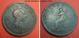 GRANDE BRETAGNE  1/2 Penny 1806 -  Roi Georges III - Other & Unclassified