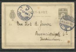 Denmark 1906 Postal Stationary Card Used - Postwaardestukken