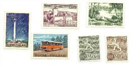 1963 - Finlandia 531Av + 531Bv + 533 + 537Av + 538Bv + 542Bv Soggetti Vari C2065, - Nuevos