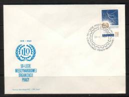 POLAND FDC 1969 50TH ANNIV OF INTERNATIONAL LABOUR LABOR ORGANISATION - WORKERS MOVEMENTS ILO Welding Industry - ILO