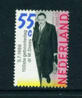 NETHERLANDS  -  1986  Dr Willem Drees  Unmounted Mint - Ungebraucht