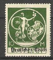 Germany 1920  Bayern-Aufdrucken (*) MH  Mi.137 I - Variétés & Curiosités