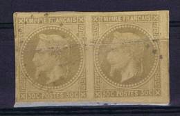 Colonies Francaises: Yv Nr 9 Used Obl, Paire Folded - Napoléon III.