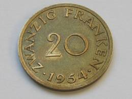 20 Franken 1954 - SARRE - Saarland - Etat Proche Du SUP !!!! - Altri & Non Classificati