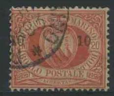 1892 San Marino, Stemma Cent.10 Su 20 Usato - Usados