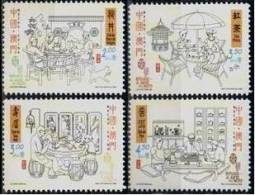 2000 Macau/Macao Stamps -Chinese Tea Ceremony Teapot Bird Fish Dog Furniture Bonsai - Unused Stamps