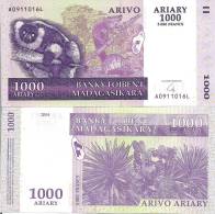 Madagascar P-89, 1000 Ariary,  2004, LEMUR! - Madagaskar