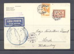 1929.- BUDAPEST (HUNGRIA) A WUTTEMBURG (ALEMANIA) - Lettres & Documents