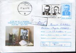 Romania-Postal Stationery Envelope 1995-Professor Dr.chemist Of Costin Nenitescu And O.Hahn- 2/scans - Química