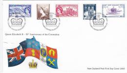 New Zealand 2003 QE II  50th Anniversary Of Coronation FDC - FDC