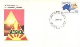 (125) Australian FDC Cover - Premier Jour Australie - 1981 - APEX - Brieven En Documenten