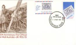 (125) Australian FDC Cover - Premier Jour Australie - 1981 - UK Airmail - Lettres & Documents