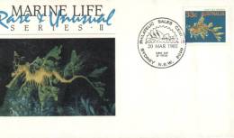 (125) Australian FDC Cover - Premier Jour Australie - 1985- Marine Life - Brieven En Documenten