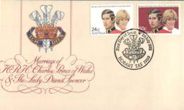 (125) Australian FDC Cover - Premier Jour Australie - 1981- Royal Wessing - Cancel In 8 Cities - Lettres & Documents