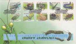 New Zealand 1997 Creepy Crawlies FDC - FDC