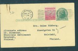 USA: Cover Sent To Finland With Postmark 1946 - Fine - Briefe U. Dokumente