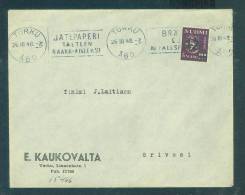 Finland: Cover With Postmark 1948 And Overprinted Stamp  - Fine - Brieven En Documenten