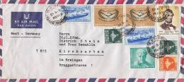 India Airmail Par Avion DR.-ING. H.-W. SCHIPPEL, CALCUTTA 1965 Cover Brief KIRCHZARTEN Germany Lincoln (2 Scans) - Poste Aérienne