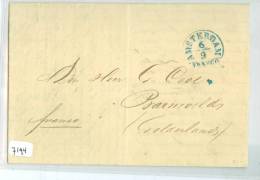 VOORLOPER * HANDGESCHREVEN BRIEF Uit 1843 Van AMSTERDAM Naar BARNEVELD (7194) - ...-1852 Prephilately