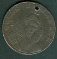 Half Penny " QUEEN ELIZABETH " Grande-Bretagne" 1794 ( Trou Pour Médaillon ) - Laura7001 - B. 1/2 Penny