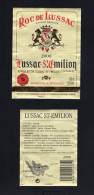 2 Etiquettes Vin Wine Label ROC DE LUSSAC Saint Emilion 2000 - Blancs