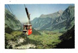 Frutigen Bas Simmental.Kandersteg Cabine Telepherique Et Vue Sur La Vallée Luftseilbahn Kanderteg Stock Ausblick - Frutigen