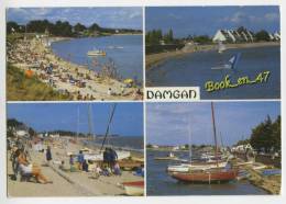 {55070} 56 Morbihan Damgan , Multivues , Plage De Kervoyal , La Grande Plage Et Le Port De Penerf - Damgan