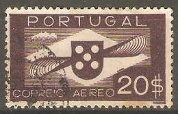 PORTUGAL - (CORREIO AÉREO) - 1936-1941,   Hélice.  20$    (o)   MUNDIFIL  Nº 9 - Oblitérés