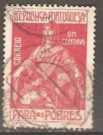 PORTUGAL  (IMPOSTO POSTAL E TELEGRÁFICO) - 1915-1925.   Para Os Pobres.  Pap. Pontinhado,  1 C.  (o)   MUNDIFIL  Nº 7a - Usado