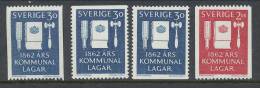 Sweden 1962 Facit # 534-535. Centenary Of Municipal Laws. Set Of 4, See Scann, MNH (**) - Neufs