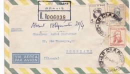 BRASIL, LETTRE COVER , 1968 RECOM. VIA AEREA, CIANORT Pour FRANCE /155 - Lettres & Documents