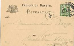 0699. Entero Postal REGENSBURG (Bayern) Alemania Estados 1898 - Postal  Stationery