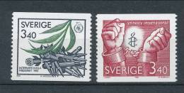 Sweden 1986 Facit # 1424-1425. For Peace And Freedom, Set Of 2, See Scann, MNH (**) - Neufs
