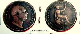 GB 1 Farthing 1835 - Sonstige & Ohne Zuordnung