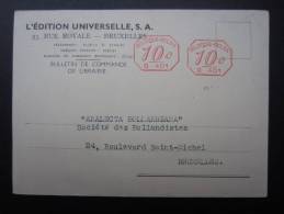 EP EDITION UNIVERSELLE S.A. (M29) Société Des Bollandistes (2 Vues) 1952 - ANALECTA BOLLANDIANA Révérend Père - Sonstige & Ohne Zuordnung