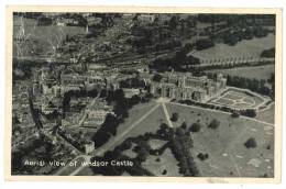 B616 GRAN BRETAGNA WINDSOR CASTE VEDUTA AEREA 1953 VIAGGIATA FRANCOBOLLO ASPORTATO - Windsor Castle