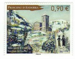 French Andorra / Architecture / Castle / Sant John Of Caselles By Maurice Utrillo - Unused Stamps