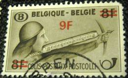 Belgium 1948 Archer Railway Parcel Stamp 8f Surch 9f - Used - Autres & Non Classés