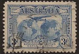 AUSTRALIA 1931 3d Air U SG 122 PS341 - Used Stamps