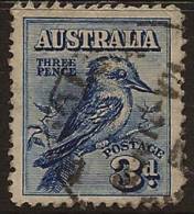 AUSTRALIA 1928 3d Kookaburra U SG 106 PS331 - Oblitérés