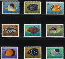 POLAND 1967 EXOTIC FISH COMPLETE SET OF 9 NHM - Ongebruikt