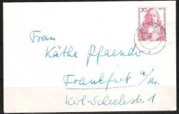BRD 1957 MiNr.253 350.Geb.Paul Gerhard. Stempel Lüneburg 18.5.57 (FDC)  ( D 761 )NP - Lettres & Documents
