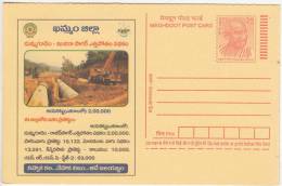 Jalayagnam Irrigation Project, (Khamman), Agriculture, Water Pipe, For Plant, Crane,  Truck, Meghdoot Postal Stationery - Agua