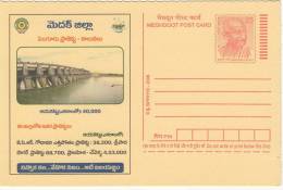 Jalayagnam Irrigation Project, (Medak), Agriculture, Water Management For  Plant, Dam. Meghdoot Postal Stationery - Agua