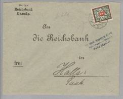 DR Danzig 1923-05-31 Brief Nach Halle Mit Mi#128 EF - Lettres & Documents