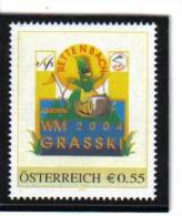 CC101 PM ÖSTERREICH 2004 PERSONALISIERTE MARKE GRASSCHI WM ANK NR. 24 ** Postfrisch - Personnalized Stamps